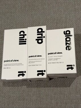 POV CHILL DRIP AND GLAZED IT POINT OF VIEW BUNDLE SERUM MOISTURIZER AND PRIMER